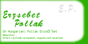 erzsebet pollak business card